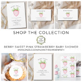 Berry Sweet Watercolor Strawberry Girl Babydusche Geschenkpapier