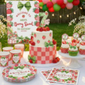 Berry Sweet 7. Geburtstag Erdbeerparty Pappteller