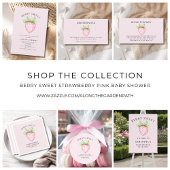 Berry Sweet Pink Erdbeermädchen-Baby-Party Einladung