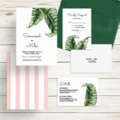 Moderne Banana Leaf-Karten und Geschenke-Zeichen d Poster