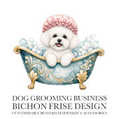 Bichon Frise Hundetermin Karte - Weiß