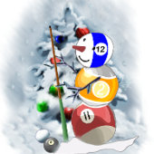 Billiards Ball Snowman Weihnachten Kleiner Weihnachtsstrumpf