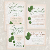 Rustic Birch Bark Carved Heart with Leaves Rechteckiger Pappuntersetzer