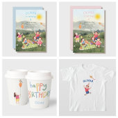 Happy Picnic Editable Geburtstag Kinder Junge Einl Serviette