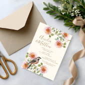 Vogel in Blumen Hochzeit Tischnummer