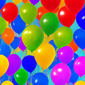 Geburtstagsplatte mit Balloondesign Pappteller