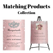 Sweet 16 errötete rosa Glitzer Party Save the Date Ankündigungspostkarte