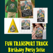 Truck Happy Birthday Party Funny Transport Pappteller