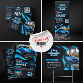 Black & Blue Automotive Auto im Detail Auto repari Namensschild