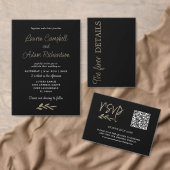 Budget Black & White Classy Einladung (Personalisiere diese Kollektion eines unabhängigen Creators.)