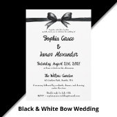 Schwarz-Weiß-Bogen | Elegante Hochzeit | Monochrom Begleitkarte