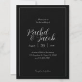 Elegantes Monogram Black Wedding Wrapping Paper Geschenkpapier