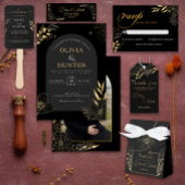 Einfache elegante Black & Gold Seating Chart Poster