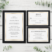 Elegantes Schwarz-Gold-Brautparty Einladung (Personalisiere diese Kollektion eines unabhängigen Creators.)
