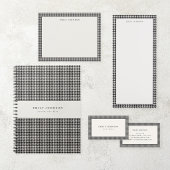 Elegantes Schwarz-Weiß-Houndstooth-Monogramm Post-it Klebezettel