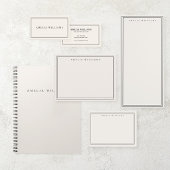 Elegantes Schwarz-Weiß-Minimalistisches Design mit Notizblock