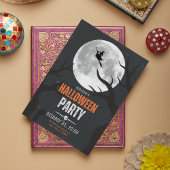 Schwarz und Orange Halloween Vollmond Herz-Aufkleber