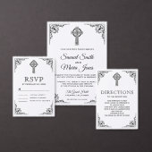 Eleganter Schwarz-Weiß-Monogramm-Umschlag Aufklebe Runder Aufkleber (Personalisiere diese Kollektion eines unabhängigen Creators.)