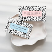 Leopardrucke, Leoparden, Schwarz und Weiß Visitenkarte