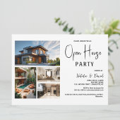 Open House Navy Blue Sprinkle Gold Einladung