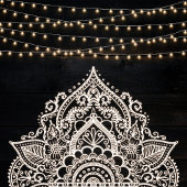 Schwarz-Weiß-Rustikale Hochzeit Dankeskarte