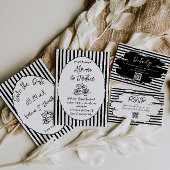 Details zur Schwarz-Weiß-Hochzeit Begleitkarte