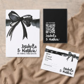 Black Elegant Bow Name Datum Hochzeitfeier SIgn Fensteraufkleber (Personalisiere diese Kollektion eines unabhängigen Creators.)