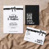 Trendy Schwarz-weiß Bow Chic Wedding Seating Chart Poster (Personalisiere diese Kollektion eines unabhängigen Creators.)