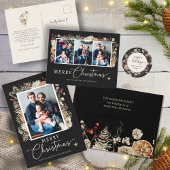 Black Trifold Christmas Card All In One Einladung