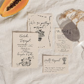 Retro Hand Gezeichnet Quirky Champagne Wedding Save The Date