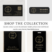 Custom Loyalty Modern Black Gold Visitenkarte