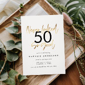 nie sah so gut Gold Geburtstagseinladung