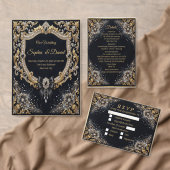Schwarze Gold-Perlen-Diamant-Bogen-Luxus-Formality Dankeskarte (Personalisiere diese Kollektion eines unabhängigen Creators.)