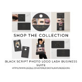 Schwarze Schrift Foto Wimpern Geschäft  Tasche
