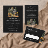 RSVP-Hochzeit in Schwarzweiß-Weiß Begleitkarte (Personalisiere diese Kollektion eines unabhängigen Creators.)