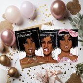 Afro Camouflage Girl Birthday Party Folieneinladung