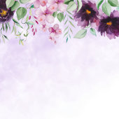 Elegant Purple Floral Birthday Invitation