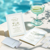 Elegant Blue Stripes Wedding Place Cards Tischnummer