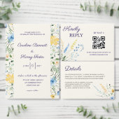 Blaue und gelbe botanische Hochzeit - Save the Dat Date (Personalisiere diese Kollektion eines unabhängigen Creators.)