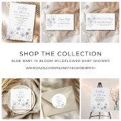 Baby In Bloom Blaue Wildblumen-Jungen-Baby-Party Einladung