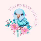 Niedlicher und erlesener Blauer Babypapagei Begleitkarte