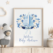 Blaue Boote & Bows Baby Shower