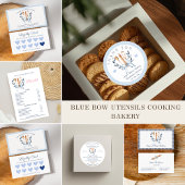 Navy Gingham Utsensils Cooking Bakery Planer