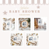 Blue Christmas Elephant Baby Dusche Einladung