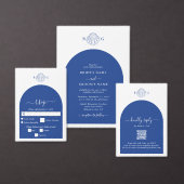 Blue Clam Seashells Coastal Seaside Beach Wedding Save The Date (Personalisiere diese Kollektion eines unabhängigen Creators.)