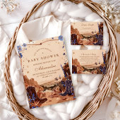 Blue Desert Western Baby Shower Einladung
