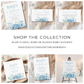 Baby In Bloom Blaue Blumige Baby Shower für Jungen Serviette