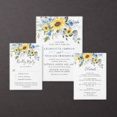 Elegante Sonnenblumen Blumen Einladungs-Karte Postkarte (Personalisiere diese Kollektion eines unabhängigen Creators.)