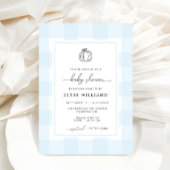 Fall Pumpkin Blue Gingham Paper Cup Pappbecher