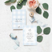 Rocking Hose Blue Gingham Begrüßungszeichen Poster